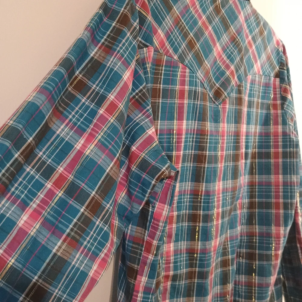 Wrangler Pearl Snap  Western Shirt Women's Size L - Picture 5 of 5